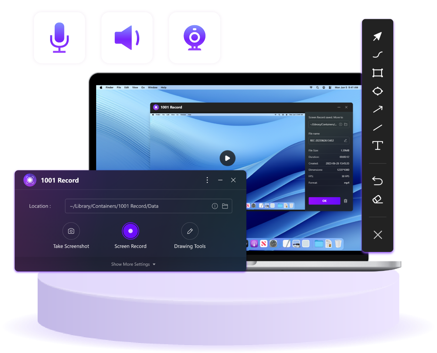 Easy to use mac screen recorder 1001 record no time limit 4k output